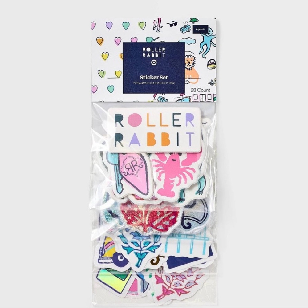 Roller Rabbit Kids Sticker Set - 28 ct